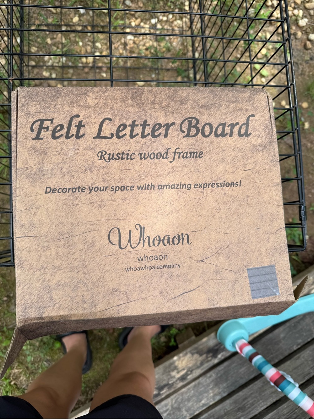 Whoaon Felt Letter Board - Rustic Brown Felt